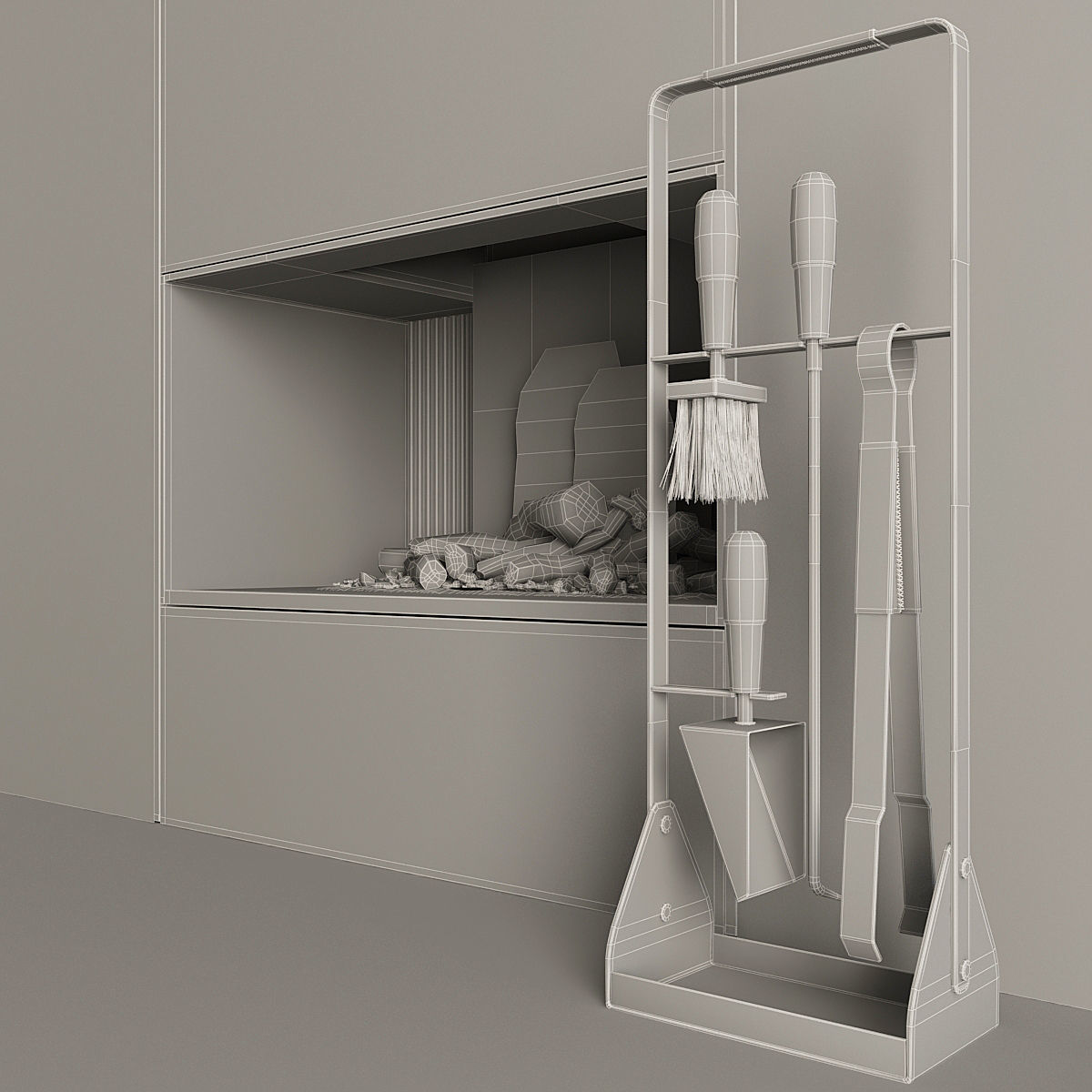  Fireplace Modern 35 3D model_12