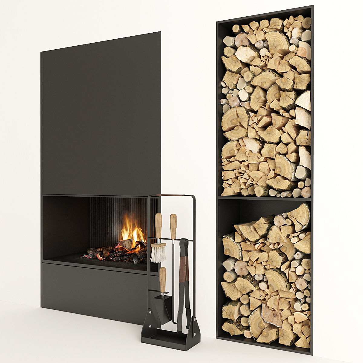  Fireplace Modern 35 3D model_7