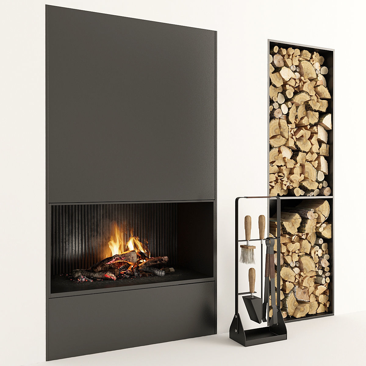  Fireplace Modern 35 3D model_1