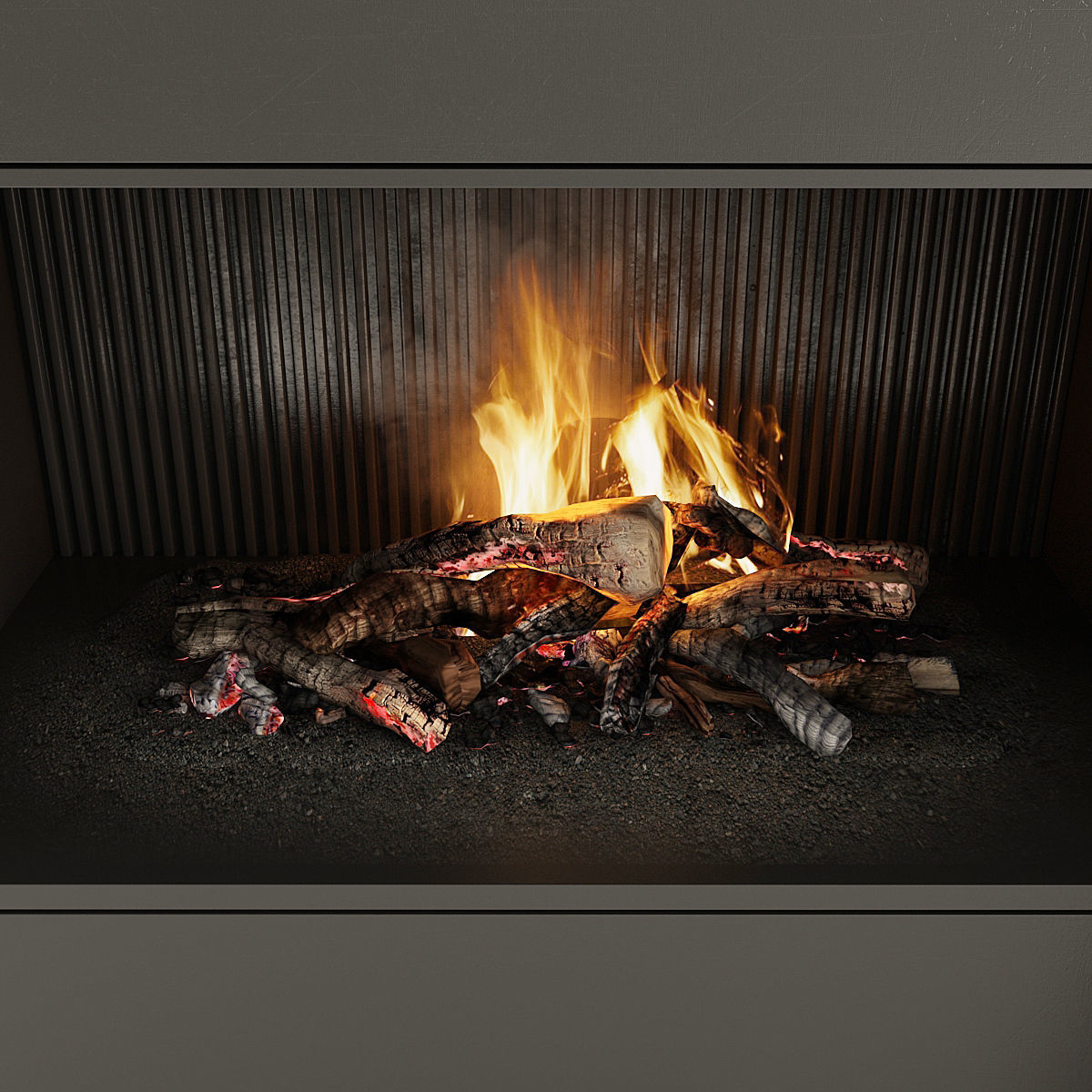  Fireplace Modern 35 3D model_3