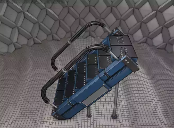 Sci-Fi Stairs - 8 - Blue Version 
