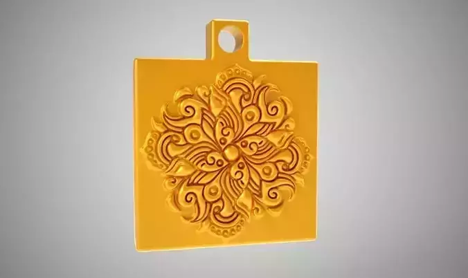 Square Keychain 3D print model