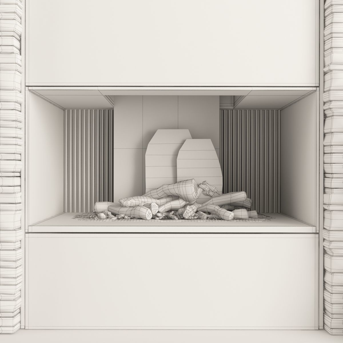 Fireplace and Firewood 34 3D model_14