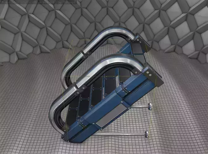 Sci-Fi Stairs - 9 - Blue Version 