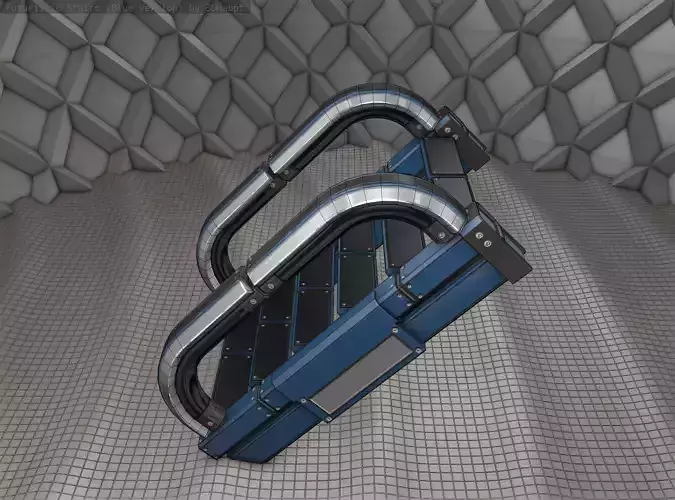 Sci-Fi Stairs - 10 - Blue Version 