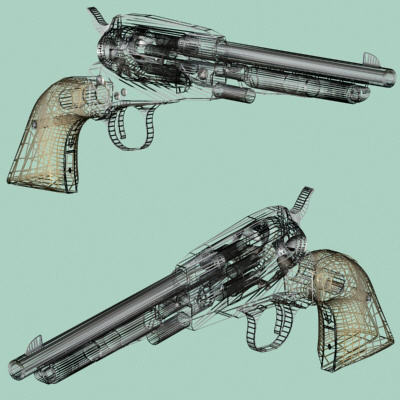 Weapon Collection rifle with scope 3D model_5