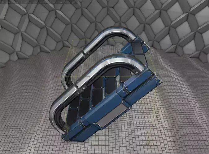 Sci-Fi Stairs - 11 - Blue Version 