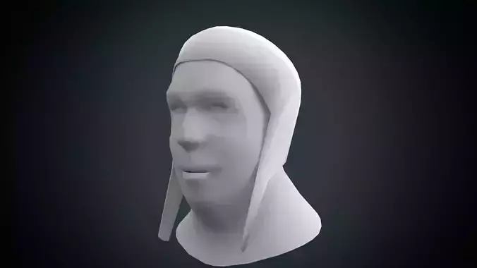 Medieval Coif Low-poly 3D model