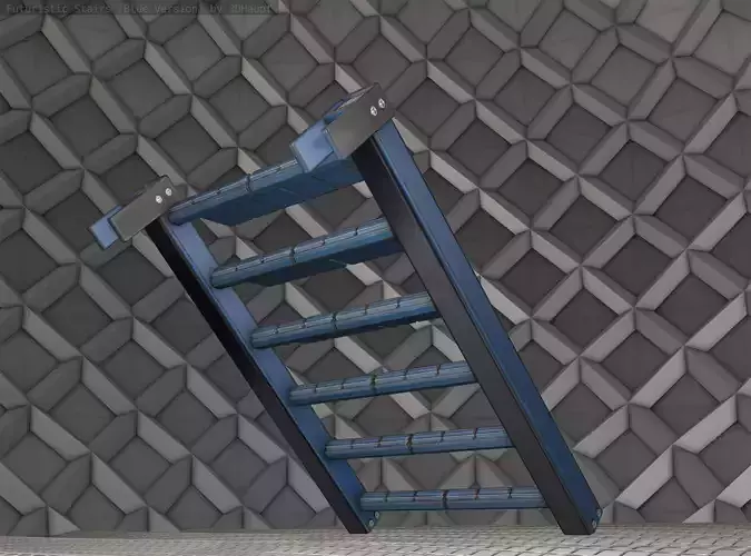 Sci-Fi Stairs - 14- Blue Version