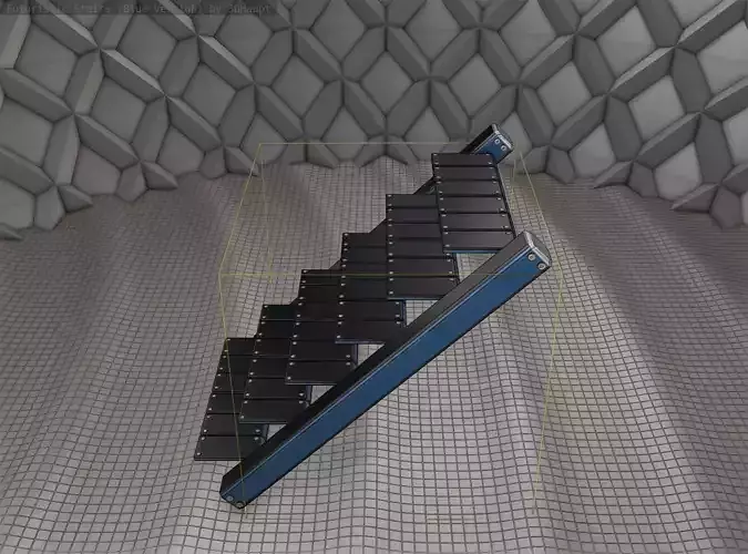 Sci-Fi Stairs - 15 - Blue Version 