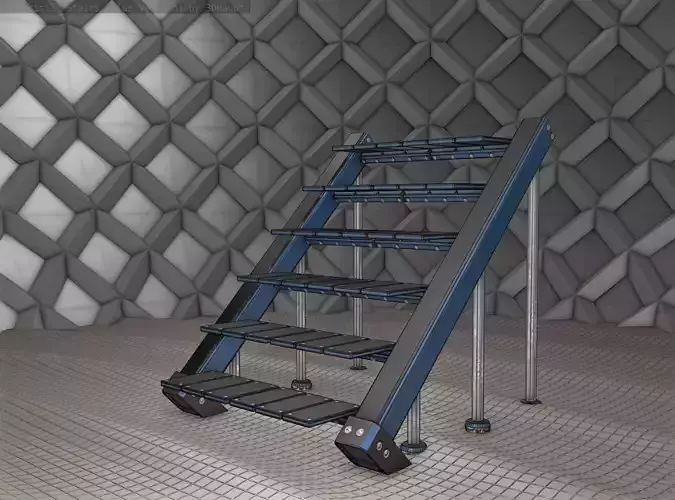 Sci-Fi Stairs - 16 - Blue Version