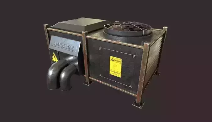 air conditioning  prt1 low-poly 3D model Low-poly 3D model