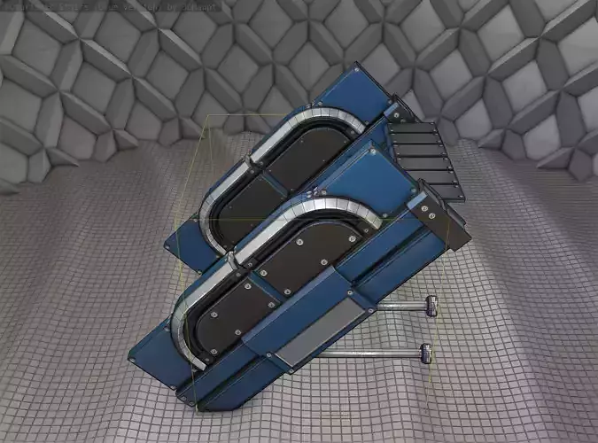 Sci-Fi Stairs - 21 - Blue Version 