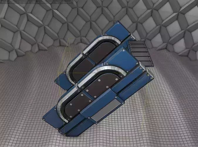 Sci-Fi Stairs - 23 - Blue Version 