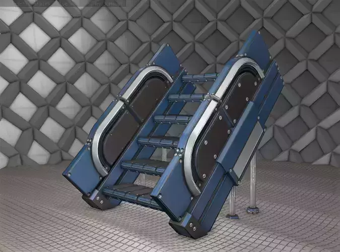 Sci-Fi Stairs - 24 - Blue Version