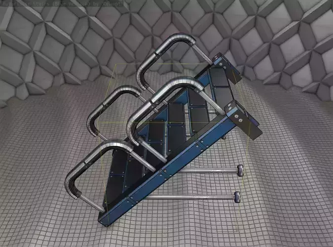 Sci-Fi Stairs - 25 - Blue Version