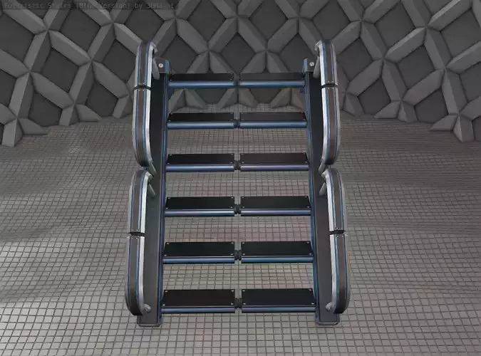 Sci-Fi Stairs - 26 - Blue Version