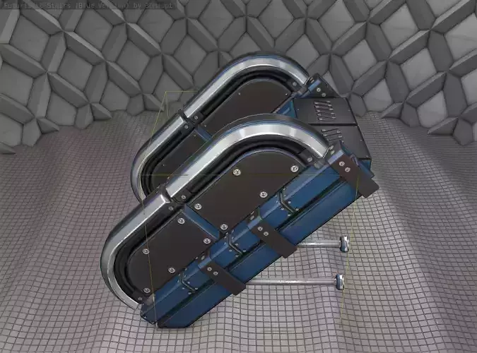 Sci-Fi Stairs - 29 - Blue Version