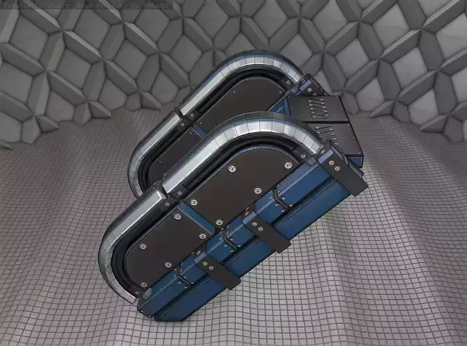 Sci-Fi Stairs - 30 - Blue Version 