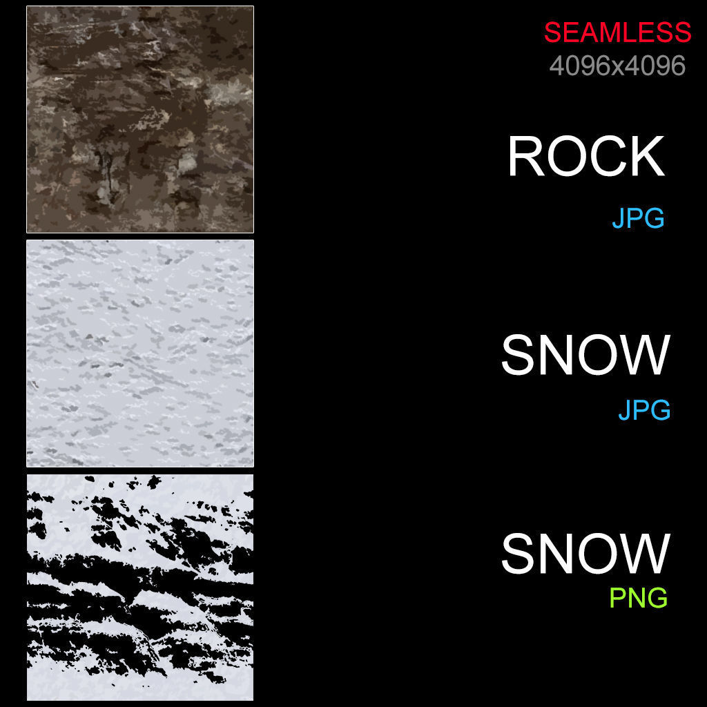 4K-Seamless Snow Rock Mountain Texture_1