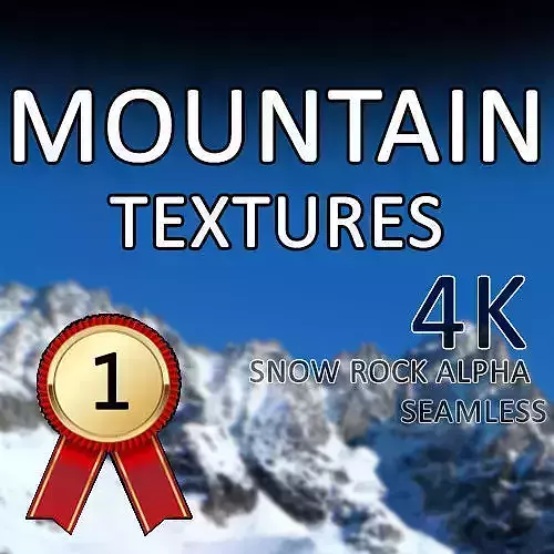 4K-Seamless Snow Rock Mountain Texture