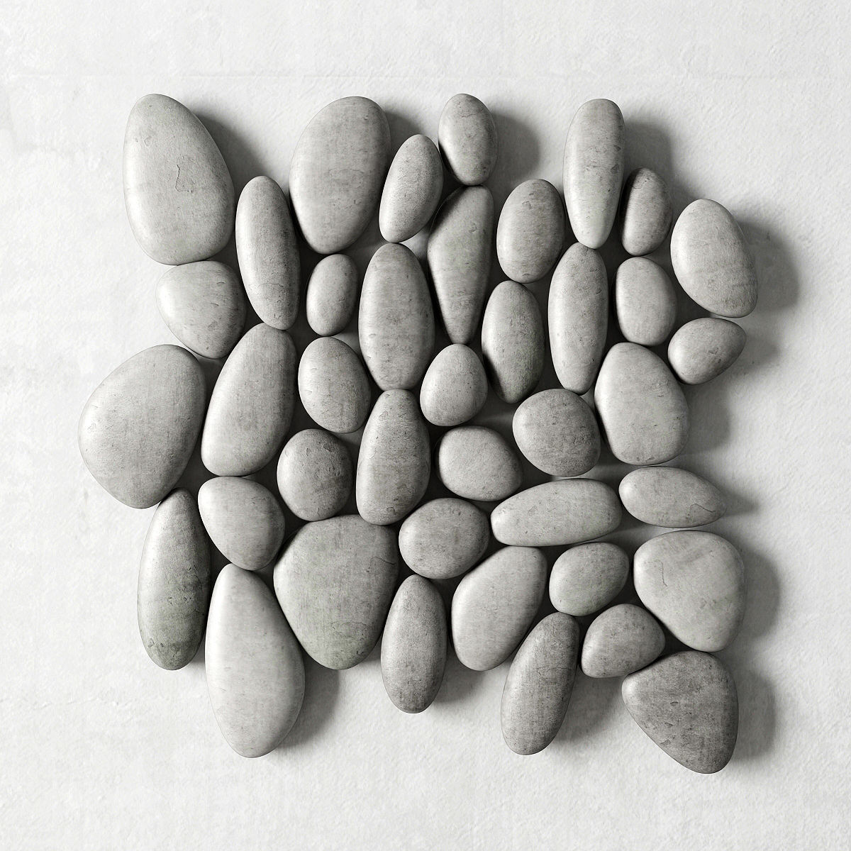 Oval Pebble Panel n4 3D model_3