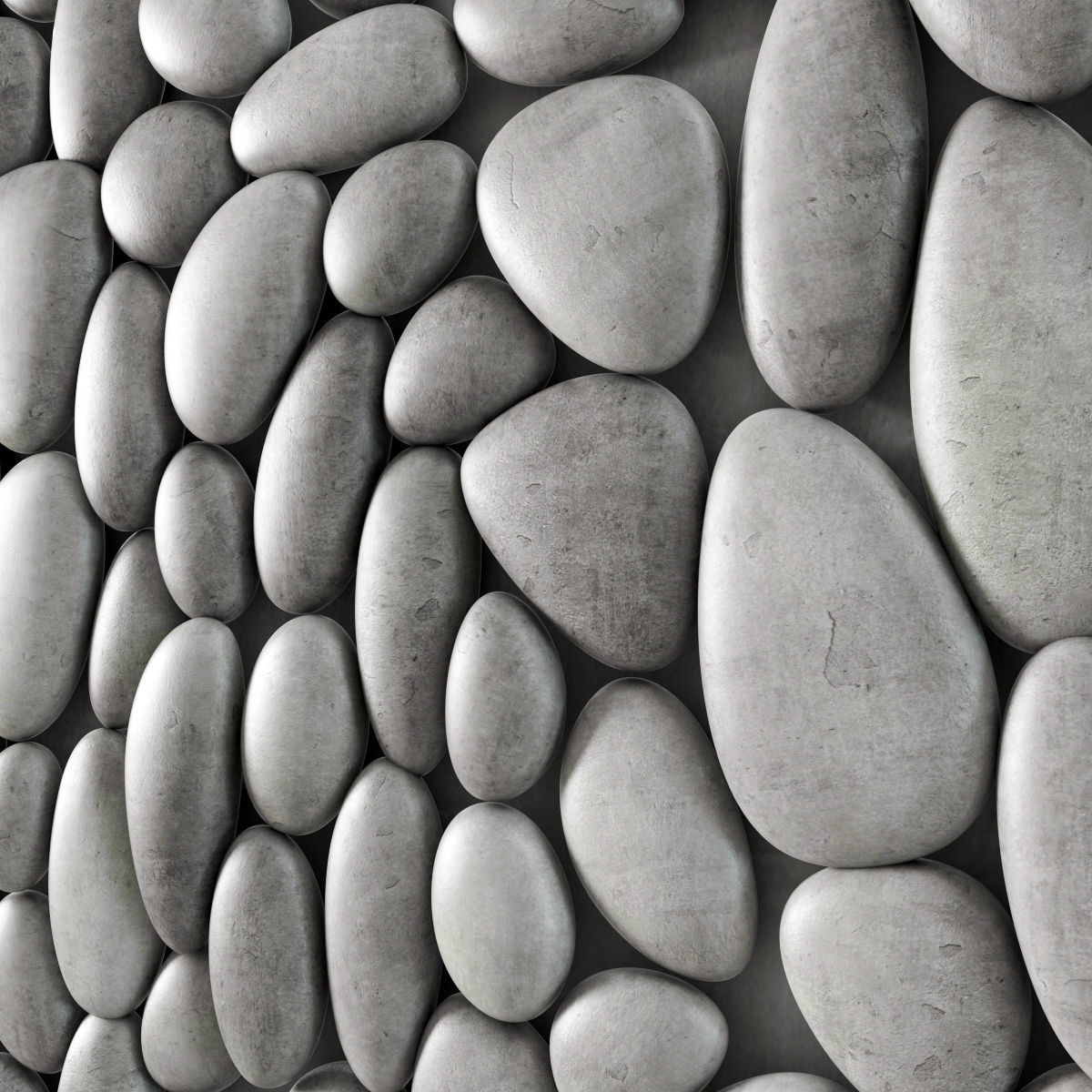 Oval Pebble Panel n4 3D model_2