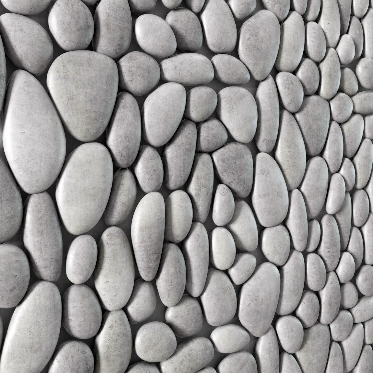 Oval Pebble Panel n4 3D model_1