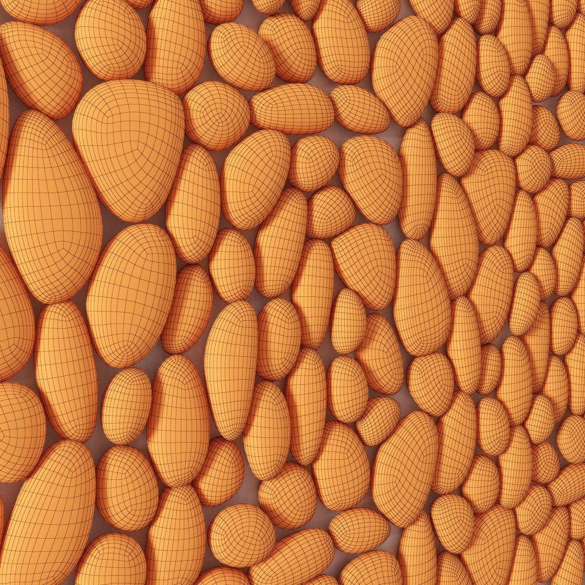 Oval Pebble Panel n4 3D model_5