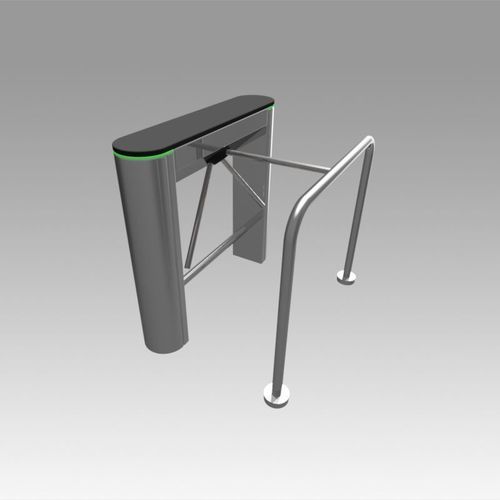 Turnstile tripod trilock with pipe fencing 3D model