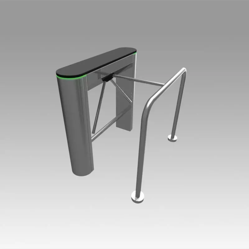Turnstile tripod trilock with pipe fencing 3D model_0