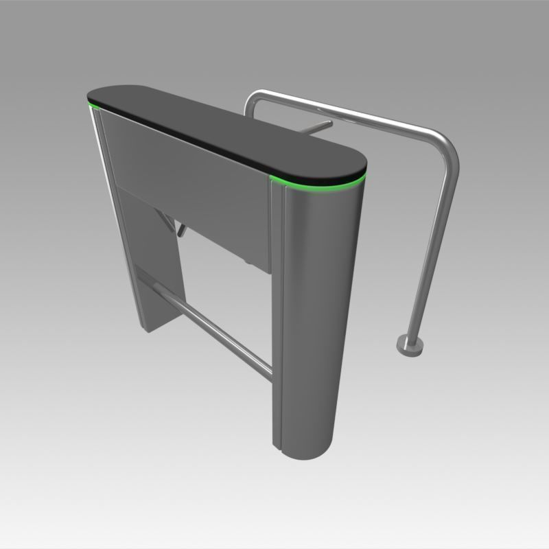 Turnstile tripod trilock with pipe fencing 3D model_7