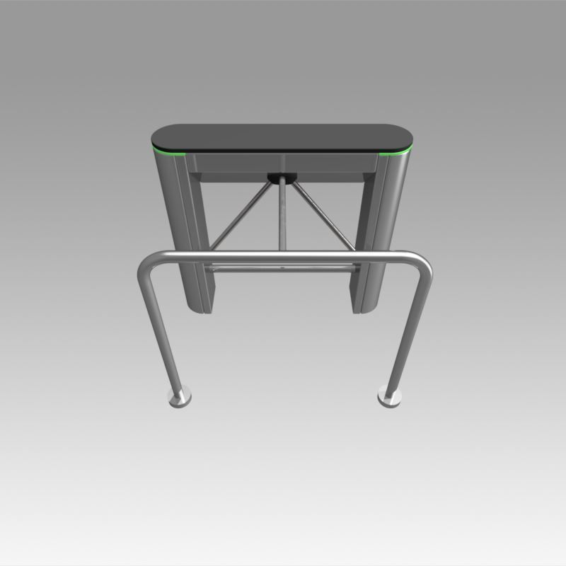 Turnstile tripod trilock with pipe fencing 3D model_2