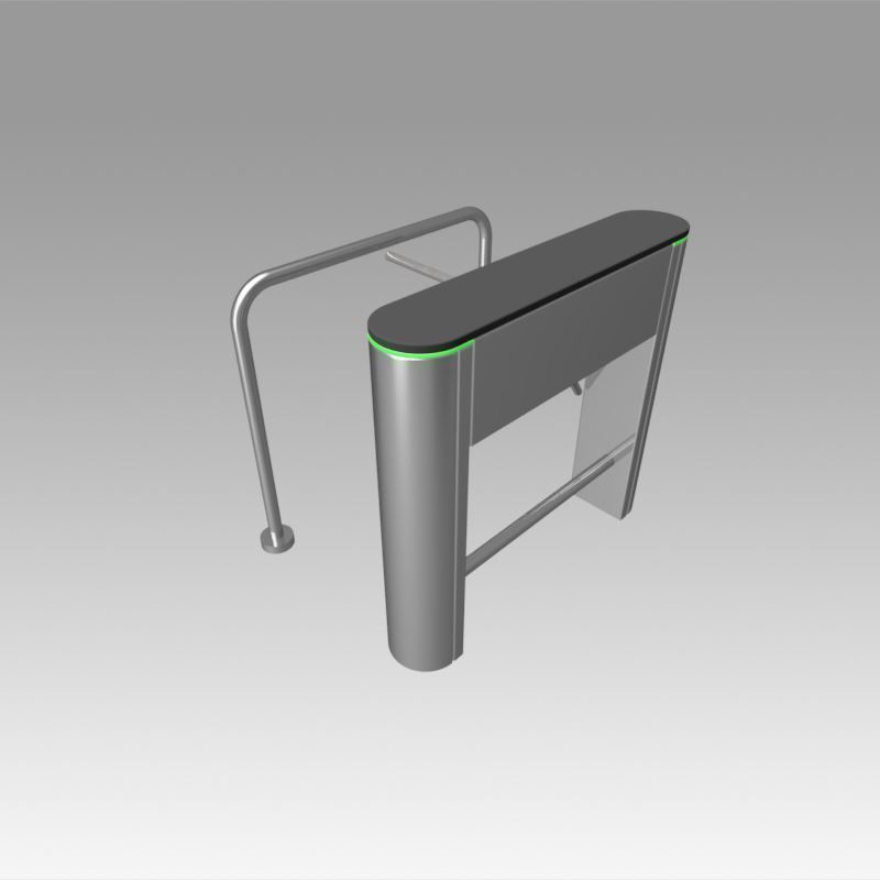 Turnstile tripod trilock with pipe fencing 3D model_5
