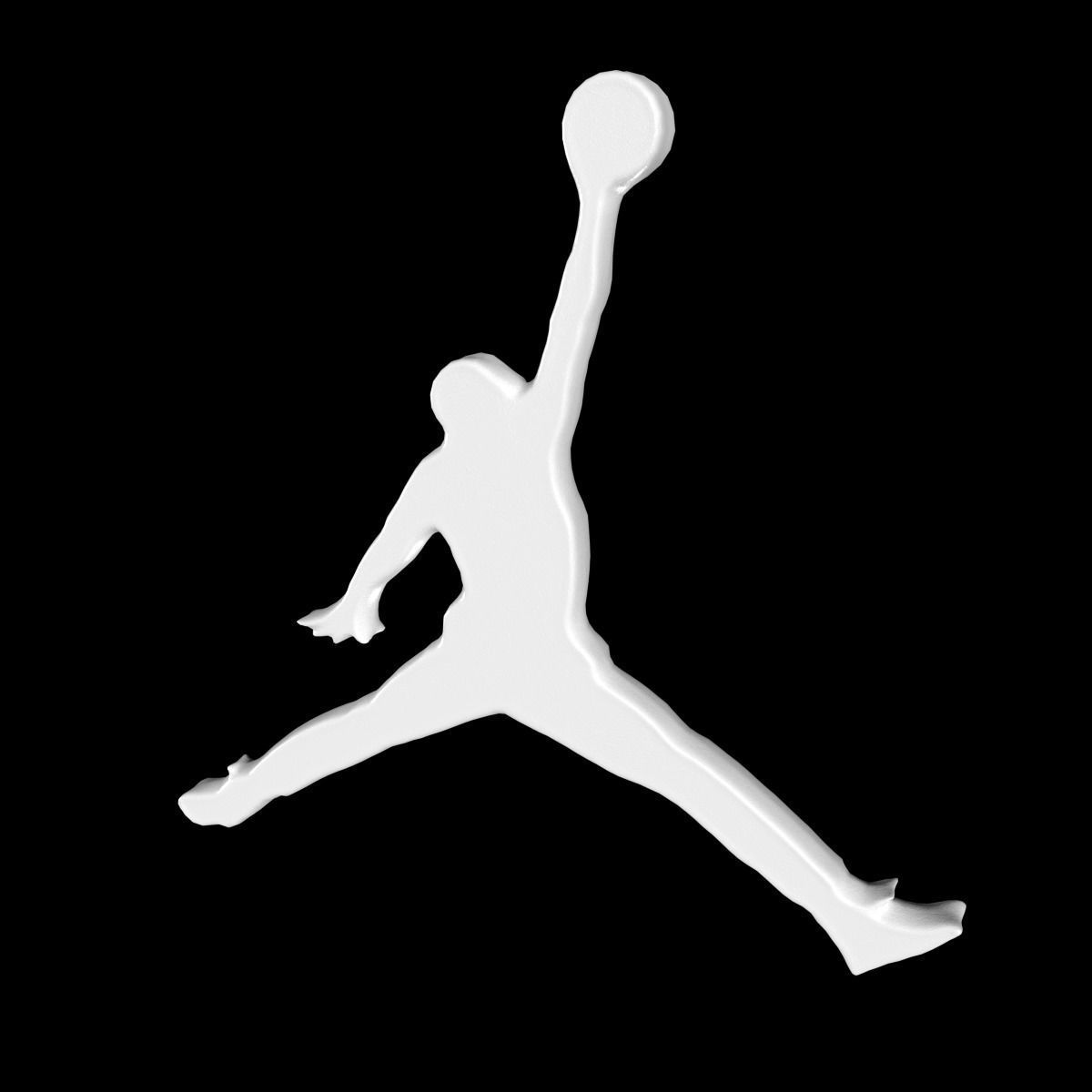Jordan Logo  3 in 1 3D Lowpoly model Vray Ready Game Ready Free low-poly 3D model_3