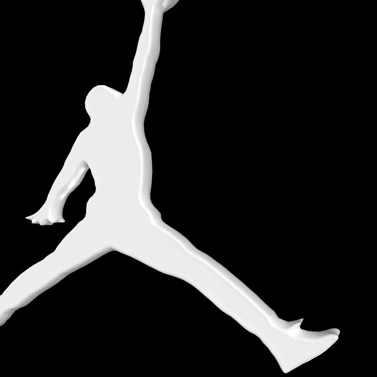 Jordan Logo  3 in 1 3D Lowpoly model Vray Ready Game Ready Free low-poly 3D model_7