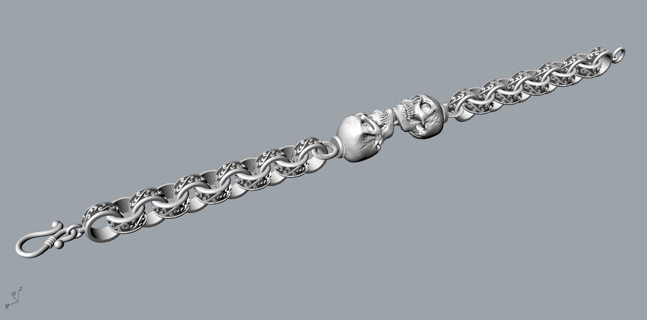 chain bracelets 05 3D print model_3