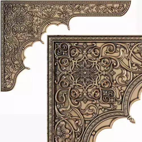 CNC Arabian panel arch 3D model