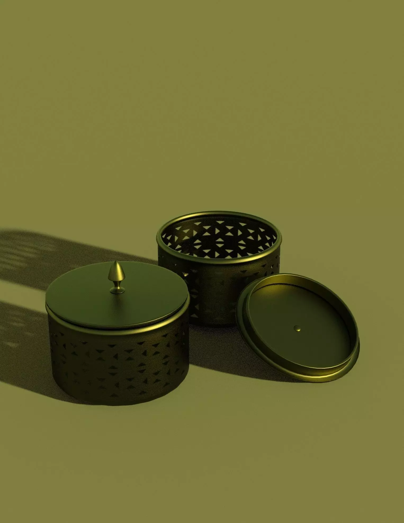 Decorative Metal Container for Knicknacks or Change Free 3D model