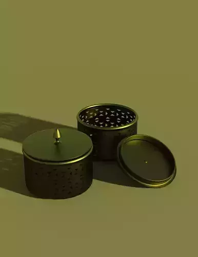 Decorative Metal Container for Knicknacks or Change