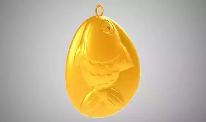 Rock Fish Necklace 3D print model