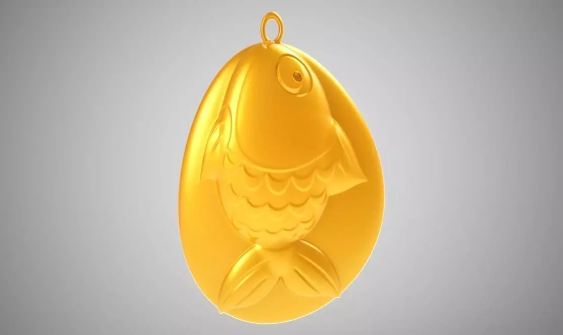 Rock Fish Necklace 3D print model