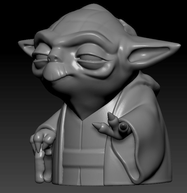 Yoda Toon 3D print model_2