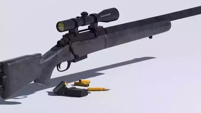 M24 Sniper Rifle Low-poly 3D model Low-poly 3D model
