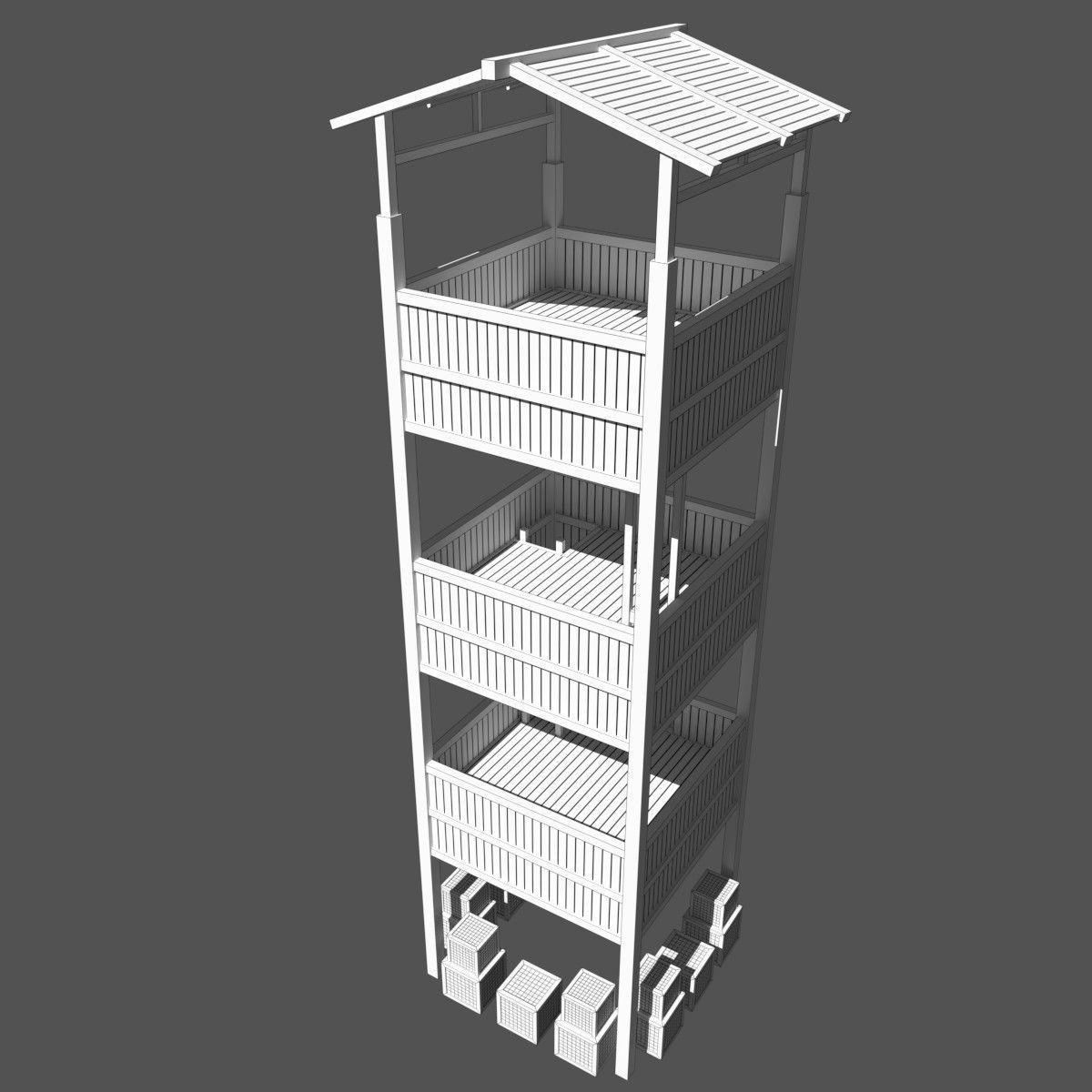 Forest Watchtower Free 3D model_6