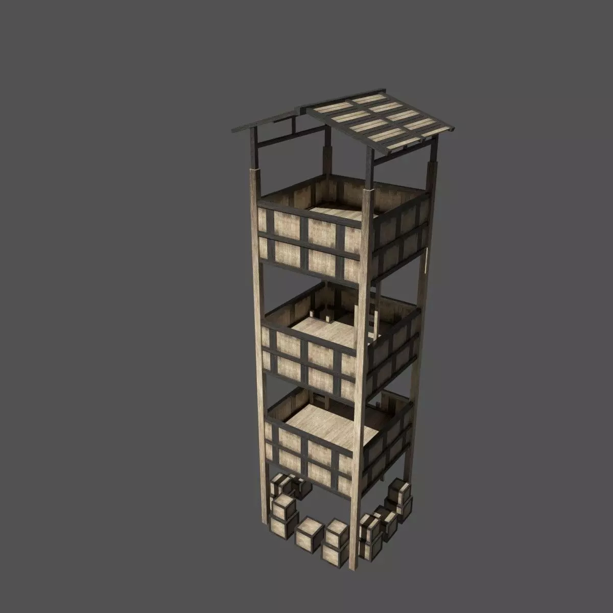 Forest Watchtower Free 3D model_0