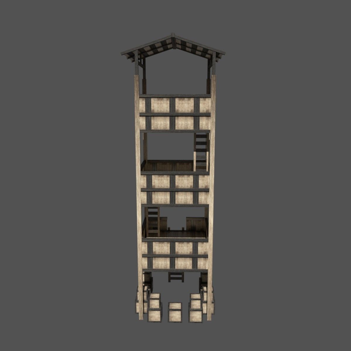 Forest Watchtower Free 3D model_2