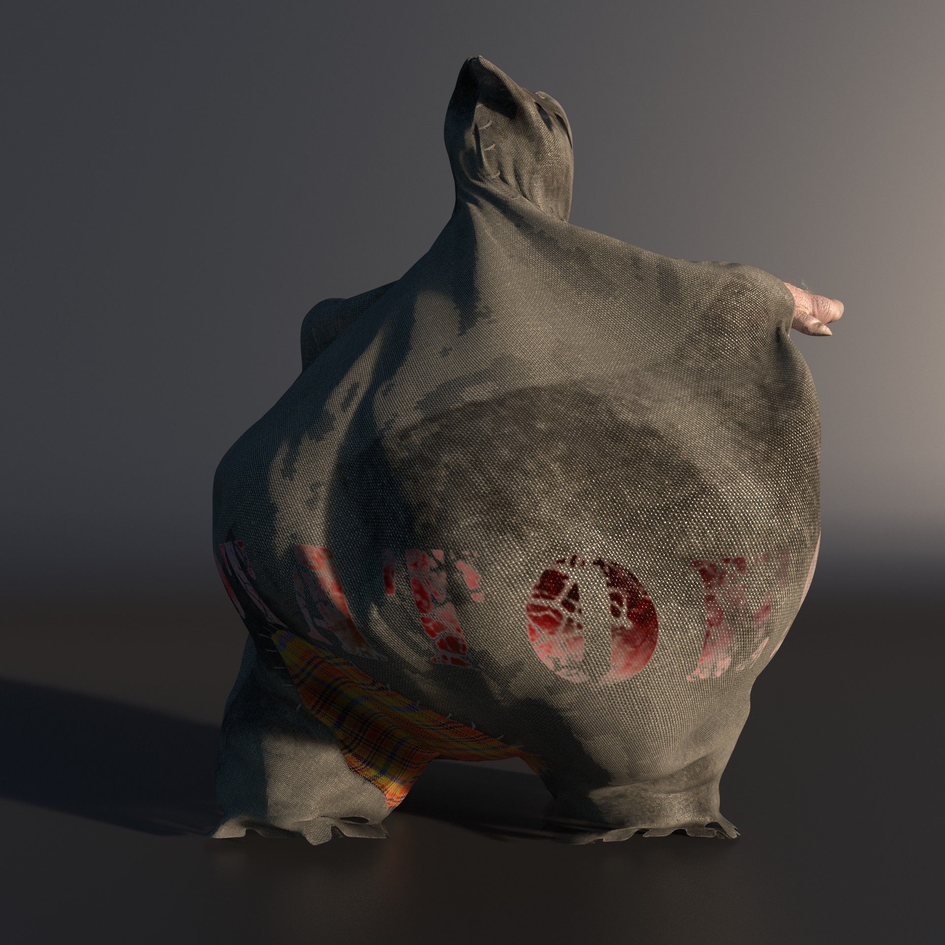 BABAU creature wearing cloak Free low-poly 3D model_3