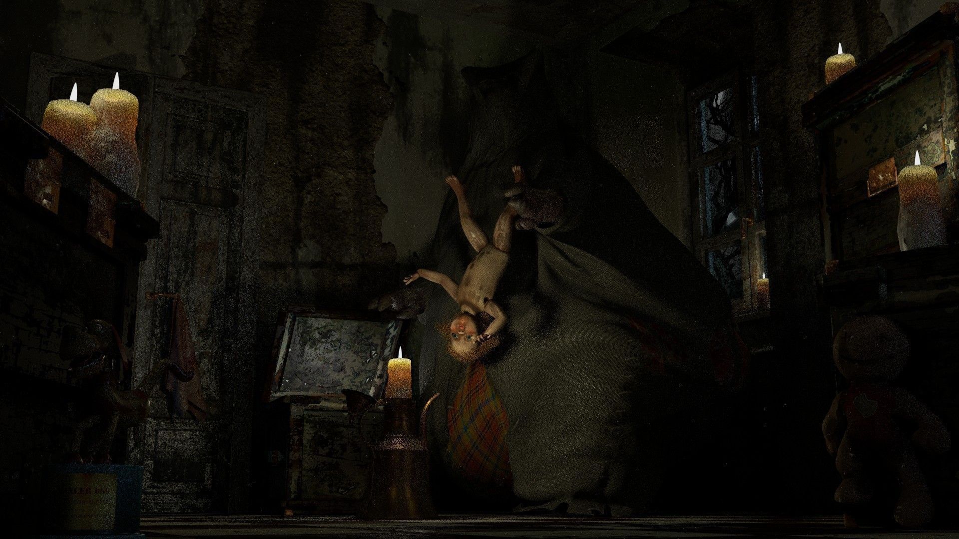 BABAU creature wearing cloak Free low-poly 3D model_4