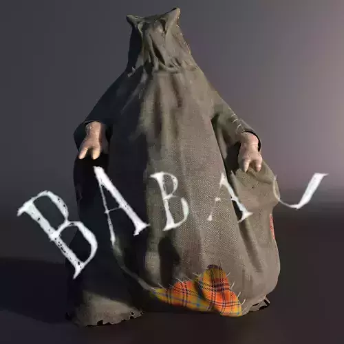 BABAU creature wearing cloak Free low-poly 3D model